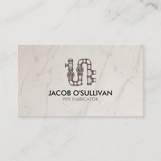 Plumber Plumbing Pipe Layer Business Card (Front)