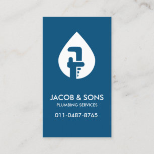 Plumber Plumbing Pipe Wrench Business Card