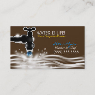 Plumber Plumbing Service Business Card
