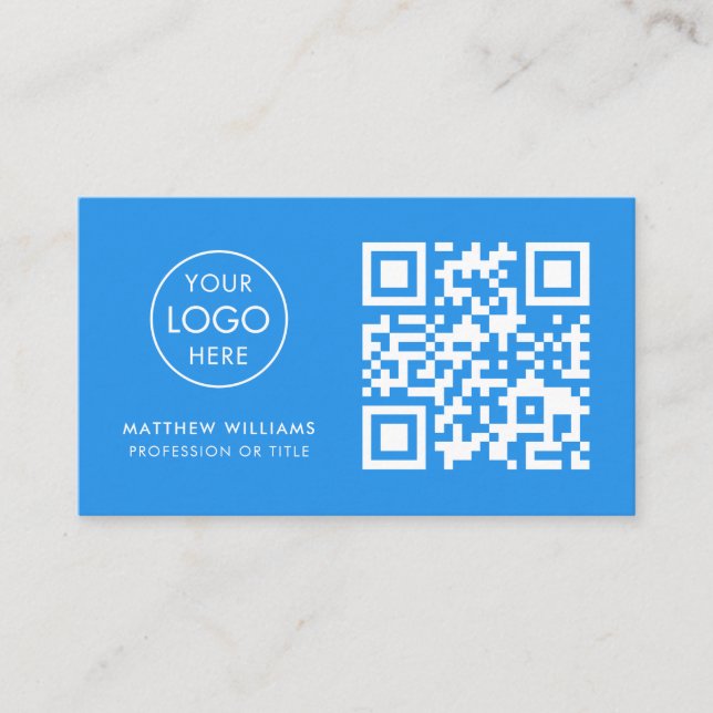 Plumber Professional QR Code Logo Modern Business Card (Front)