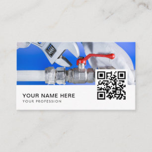 Plumber QR Code  Business Card