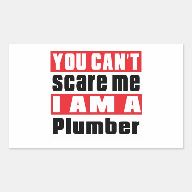 Plumber scare designs rectangular sticker (Front)