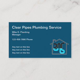 Plumber Services Unique Business Card Template