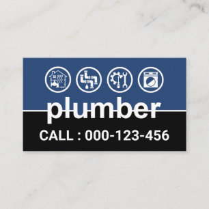 Plumber Signage Border Plumbing Business Card