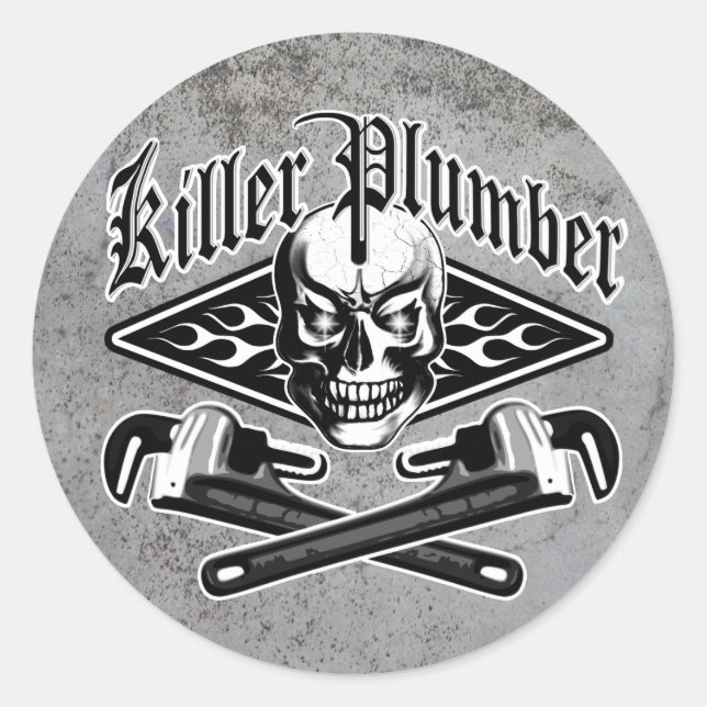 Plumber Skull: Killer Plumber 3.1 Classic Round Sticker (Front)