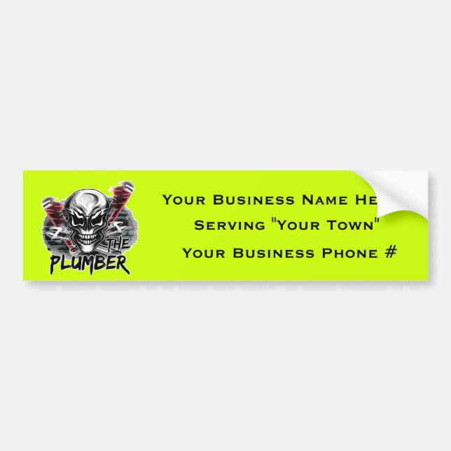 Plumber Skull: The Plumber Bumper Sticker (Front)
