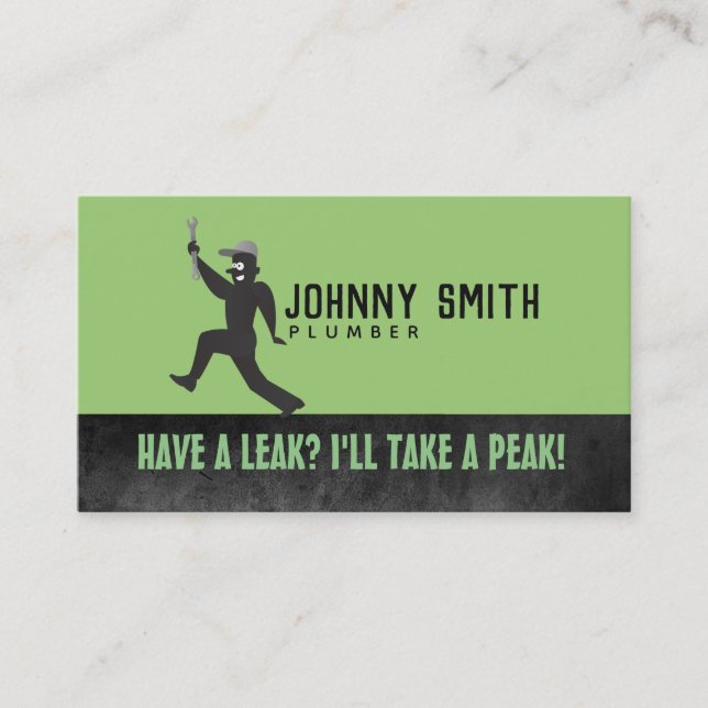 Plumber Slogans Business Cards (Front)