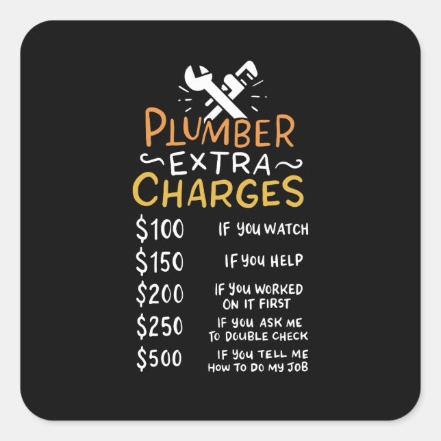 Plumber Square Sticker (Front)