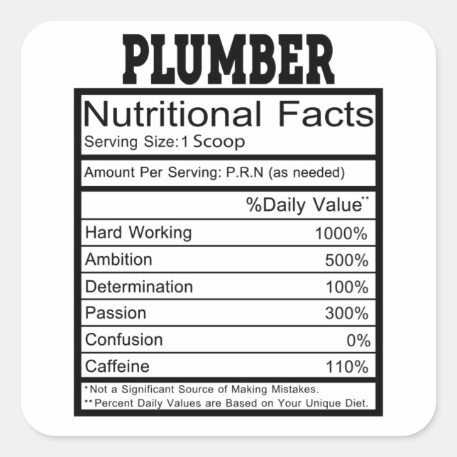 Plumber Square Sticker (Front)