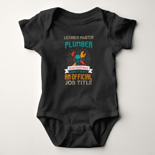 Plumber T-shirt Baby Bodysuit (Front)