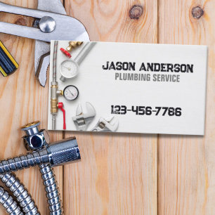 Plumber Tools Pipe Handyman Pluming Service Business Card