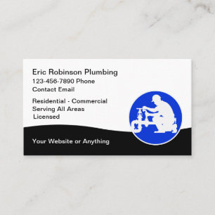 Plumber Useable Logo Business Cards