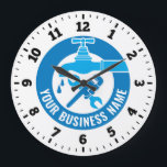 Plumber Wall Clock<br><div class="desc">A unique plumber's wall clock. A great addition to any home office or small business. Also makes a great gift idea.</div>