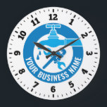 Plumber Wall Clock<br><div class="desc">A unique plumber's wall clock. A great addition to any home office or small business. Also makes a great gift idea.</div>