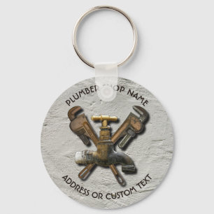 Plumber Water Drainage  Sewage Engineer Technician Key Ring