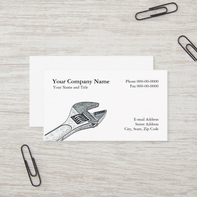 Plumbers Business card (Front/Back In Situ)