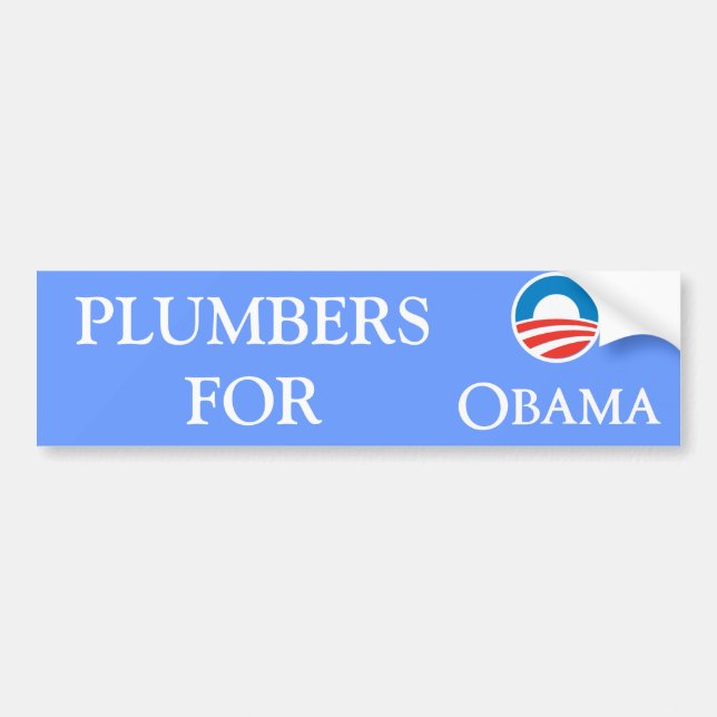 PLUMBERS FOR OBAMA BUMPER STICKER (Front)