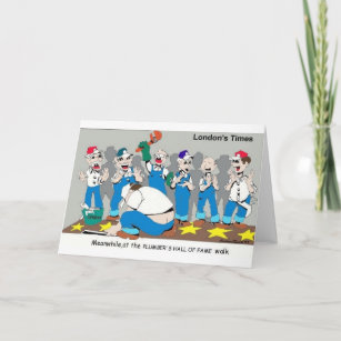 Plumbers Hall Of Fame Funny Gifts & Collectibles Card