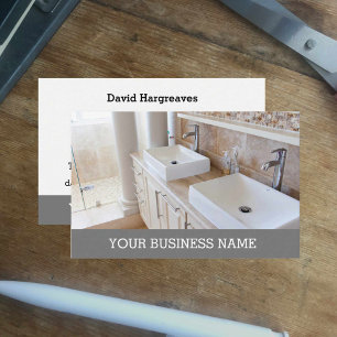 Plumbers or Bathroom Fitters Calling Card. Business Card