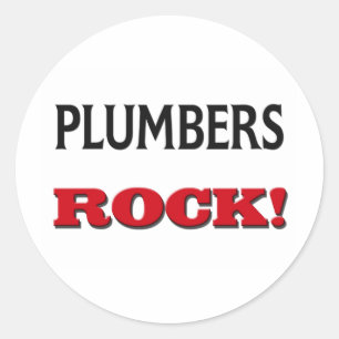 Plumbers Rock Classic Round Sticker