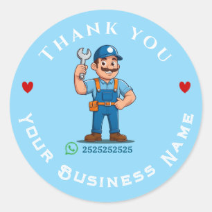 Plumber's Service Classic Round Sticker