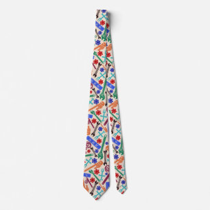Plumbers Tools, Pipefitter, Novelty Print Tie
