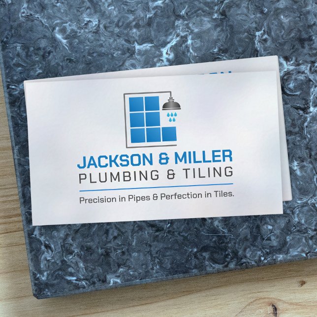 Plumbing and Tiling Services Business Card (Creator Uploaded)