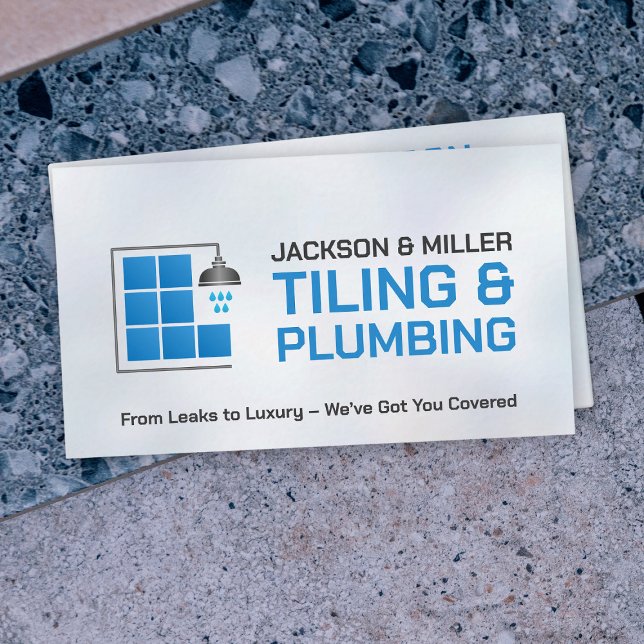Plumbing and Tiling Services Business Card (Creator Uploaded)