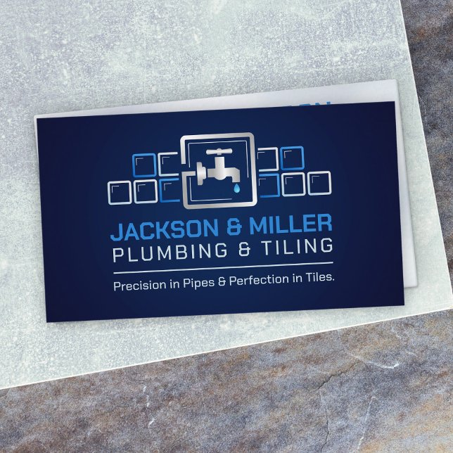 Plumbing and Tiling Services Business Card (Creator Uploaded)