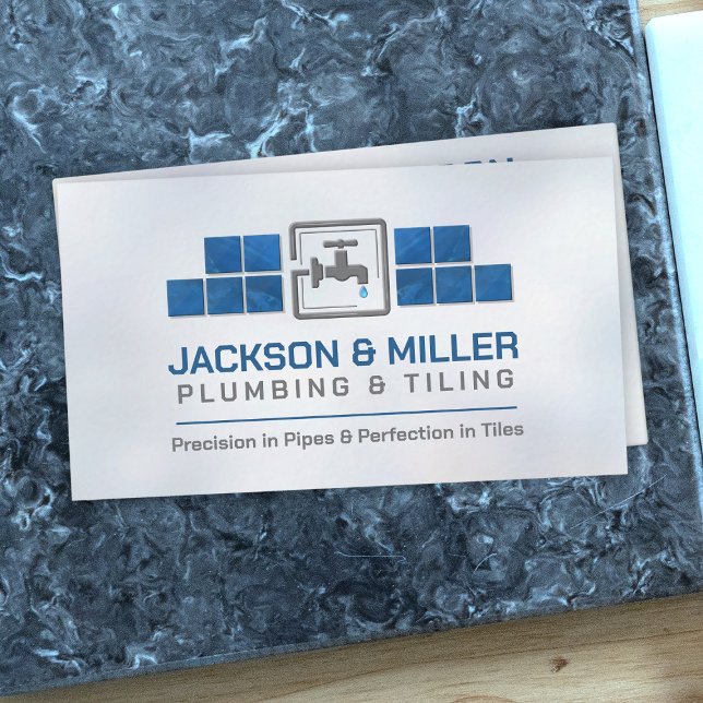 Plumbing and Tiling Services Business Card (Creator Uploaded)