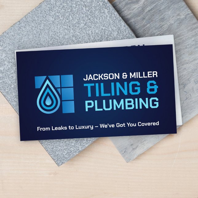 Plumbing and Tiling Services Business Card (Creator Uploaded)