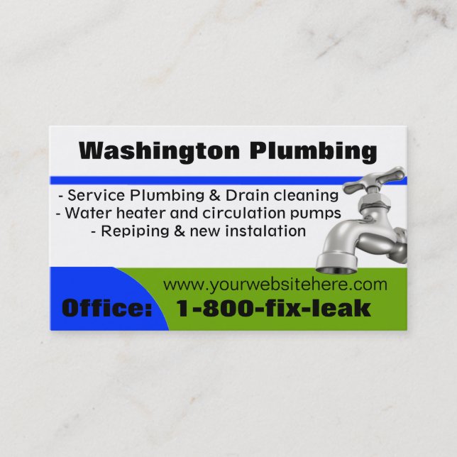 Plumbing business card (Front)