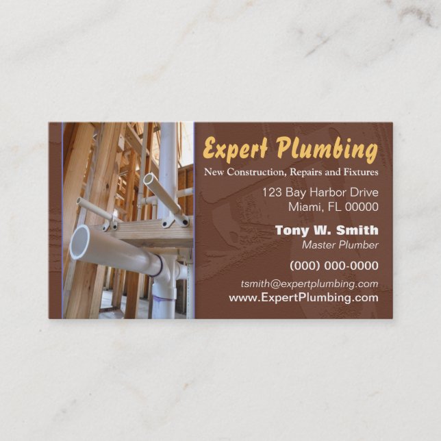 Plumbing Business Card (Front)