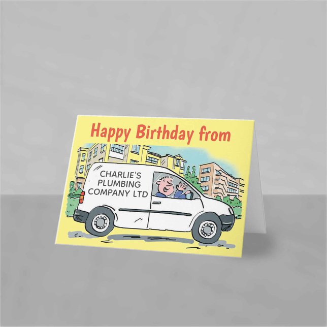 Plumbing Business with Name on Company Van Card (Creator Uploaded)