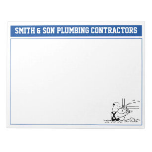Plumbing Company Notice to Personalise. Notepad