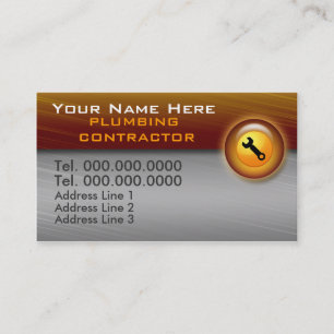 Plumbing Contractor Business Cards