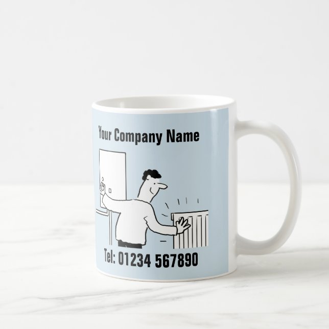 Plumbing & Heating Services Business Coffee Mug (Right)