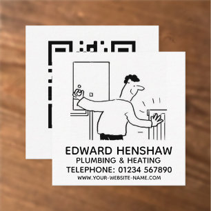 Plumbing & Heating Square Business Card