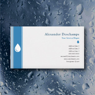 Plumbing or House Cleaning - Water Drop  Business Card