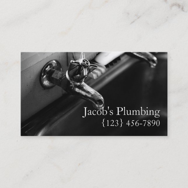 Plumbing Plumber Business Card (Front)