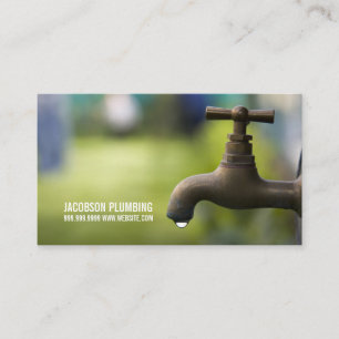Plumbing Plumber Faucet Water Handyman Maintenance Business Card
