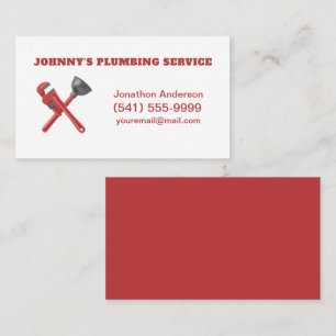 Plumbing Plunger Wrench  Business Card