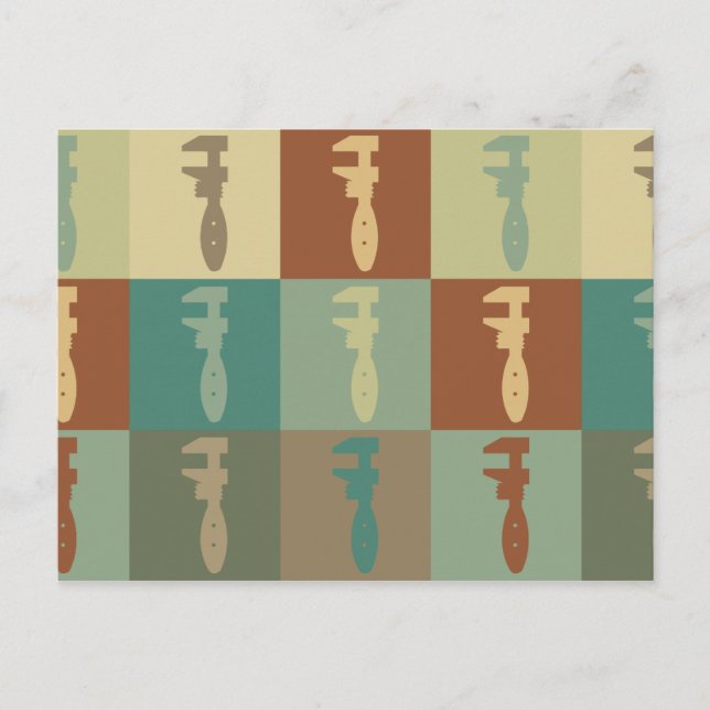 Plumbing Pop Art Postcard (Front)