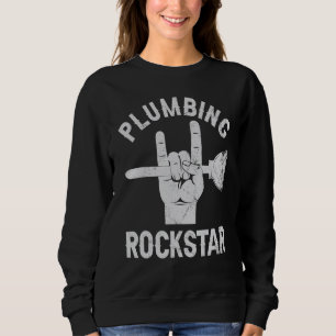 Plumbing rockstar, funny plumber, toilet plunger h sweatshirt