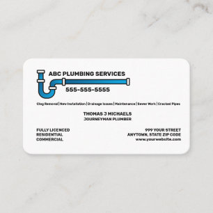 Plumbing Service Business Card