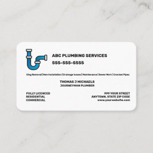 Plumbing Service Business Card