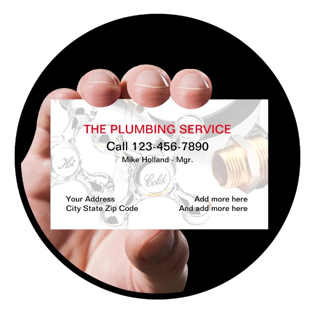 Plumbing Service Design Business Card (Creator Uploaded)
