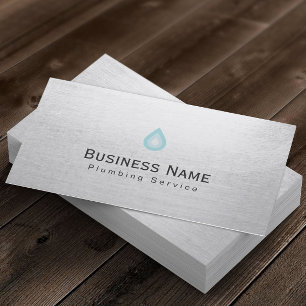 Plumbing Service Water Drop Icon Professional Business Card