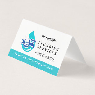 Plumbing Service Water Drop Logo Plumber Business