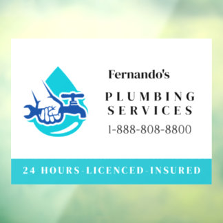 Plumbing Service Water Drop Logo Plumber Business